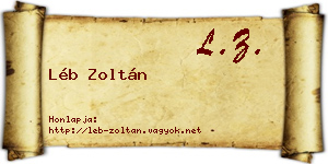 Léb Zoltán névjegykártya